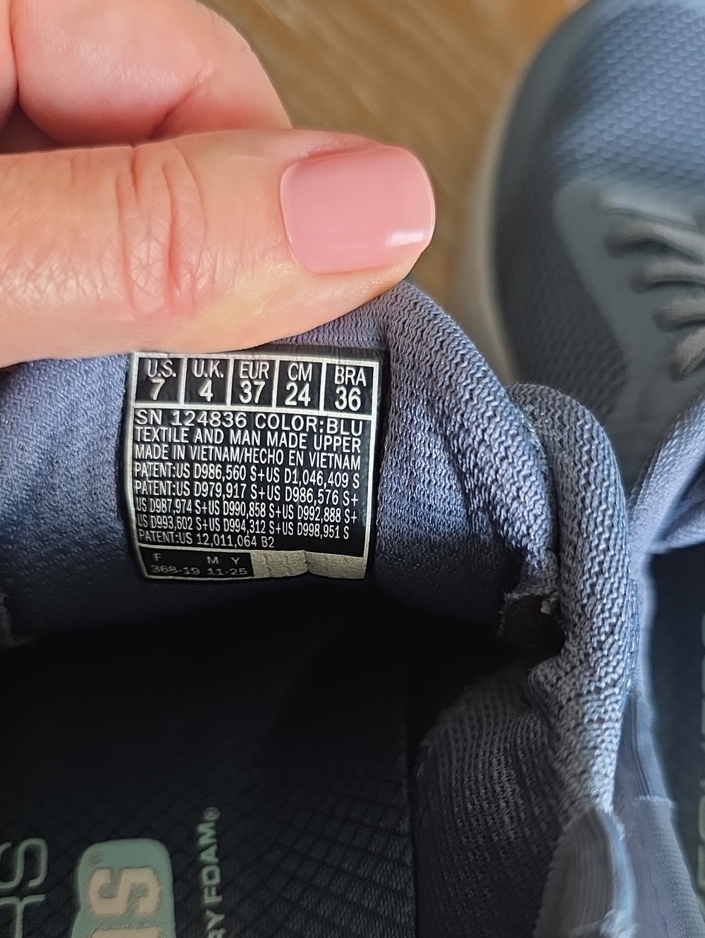 Skechers GOwalk Light Blue Mesh Slip-ins Walking Sneakers - Picture 5 of 6